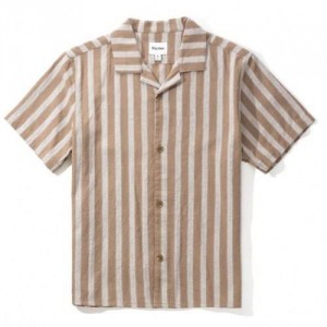 Camisa Manga Corta Rhythm Vacation Stripe Latte